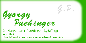 gyorgy puchinger business card